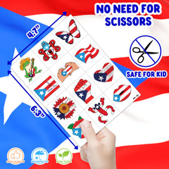 91TATTOOS Puerto Rico flag tattoo on face for themed party looks