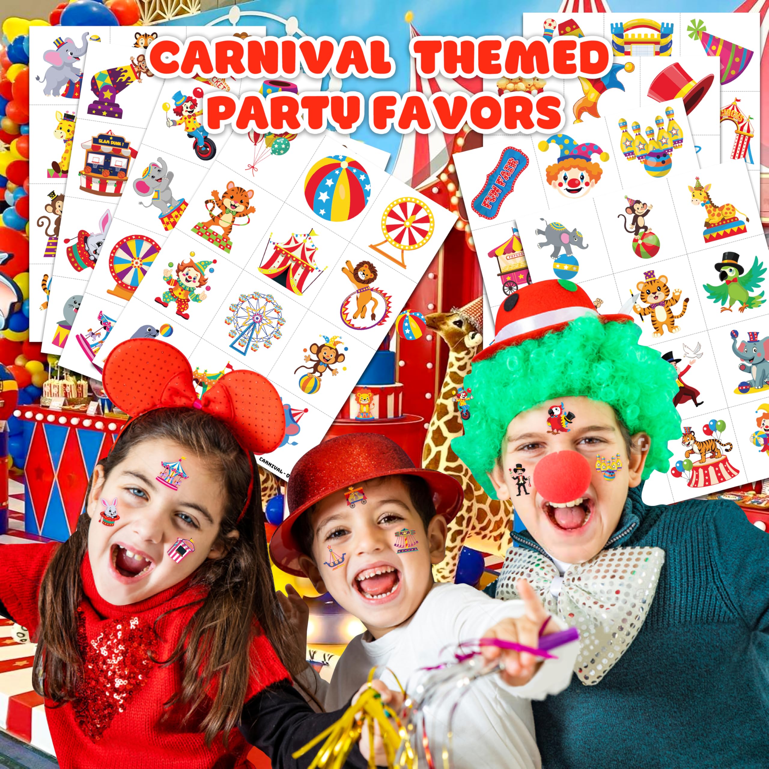 91TATTOOS variety designs carnival tattoos spread offers playful options for imagination and celebration