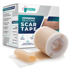 IBEELIV silicone scar gel sheets packaging highlights medical-grade materials for scar care.