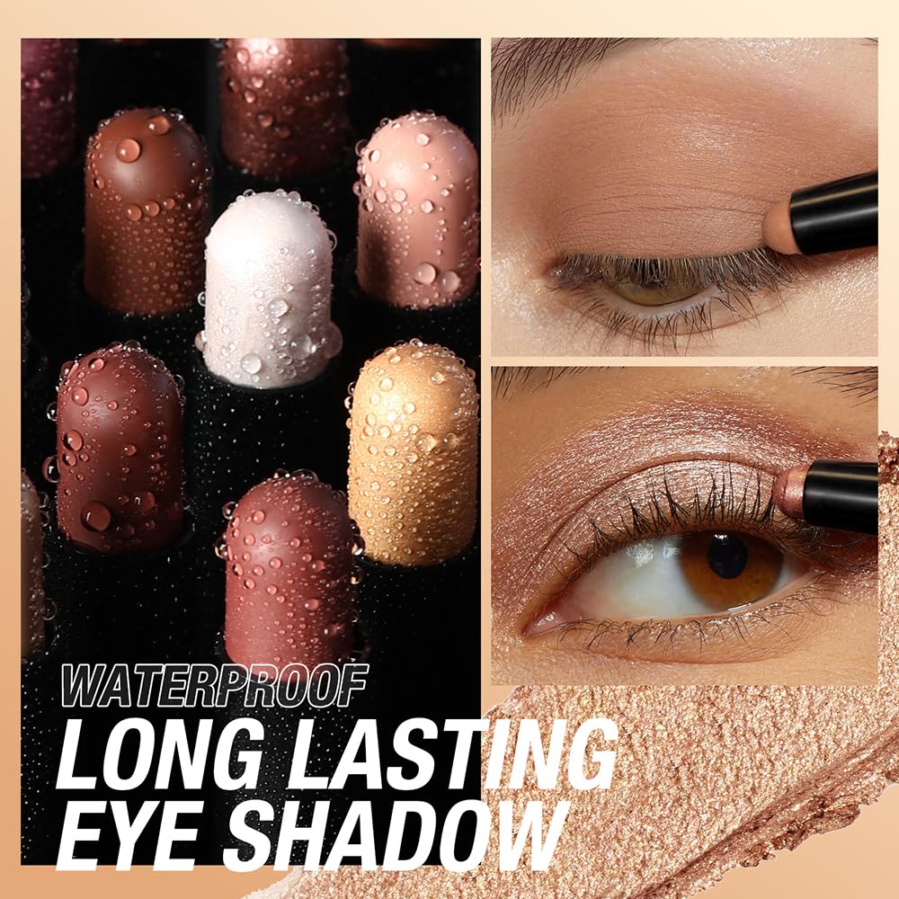 Jolilab Eyeshadow Stick Set contour/highlight use for sculpted features
