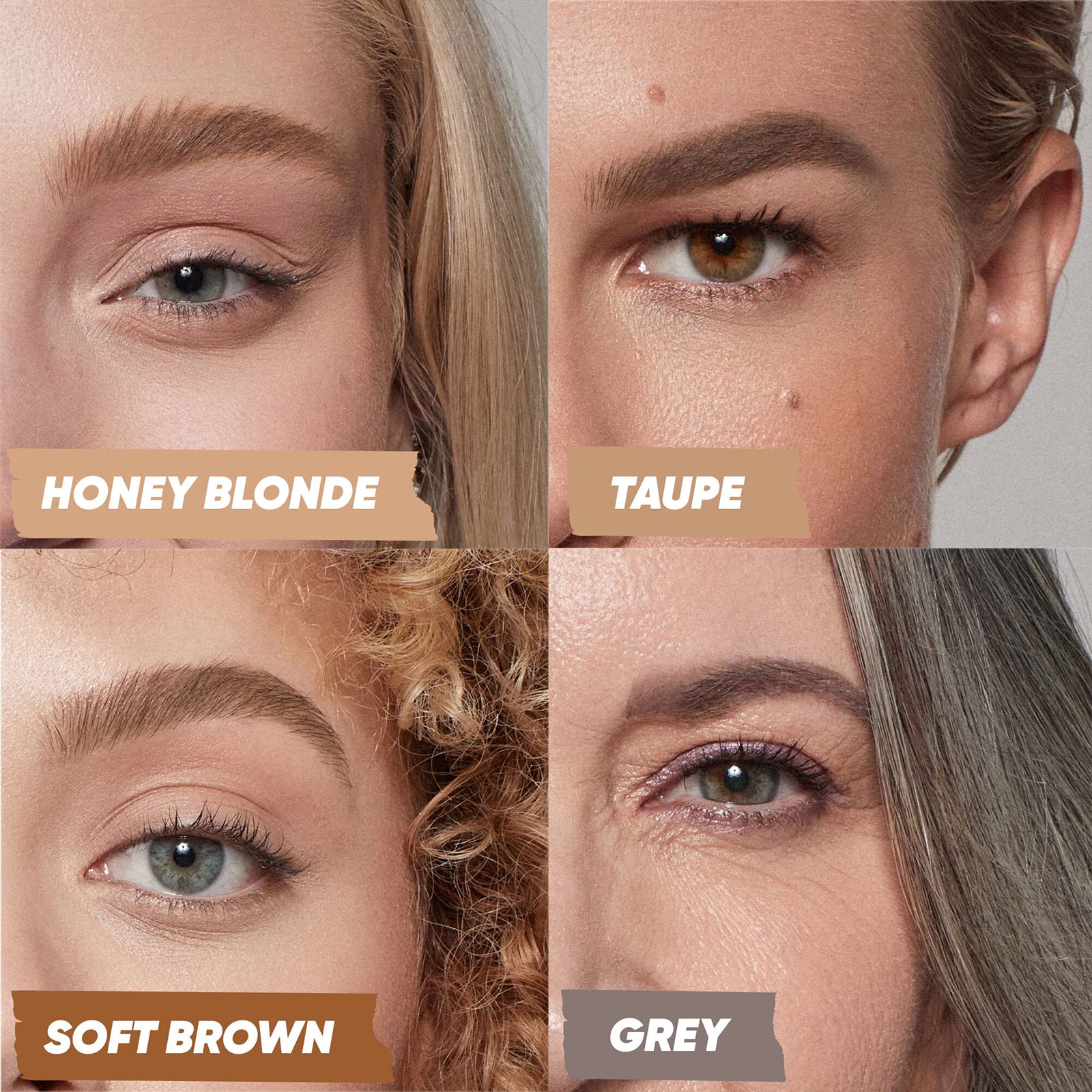 Kosas Air Brow natural hair-care actives image emphasizes conditioning and healthy brow potential