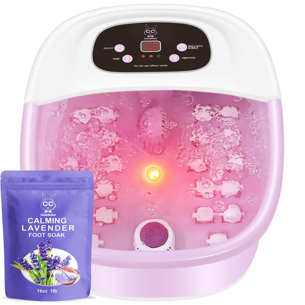 MoodRelish foot spa with heat bubbles soothing tired feet.
