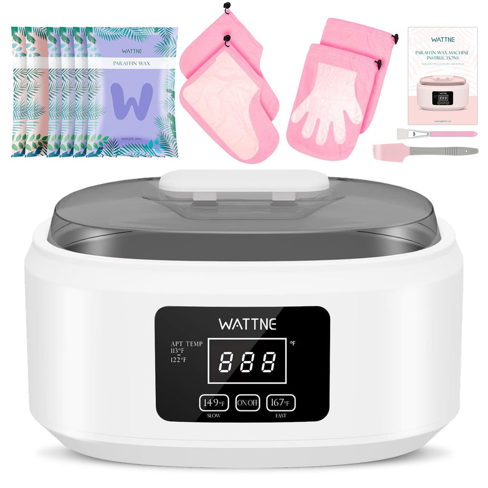 Wattne paraffin wax machine white ready for a relaxing home spa ritual.