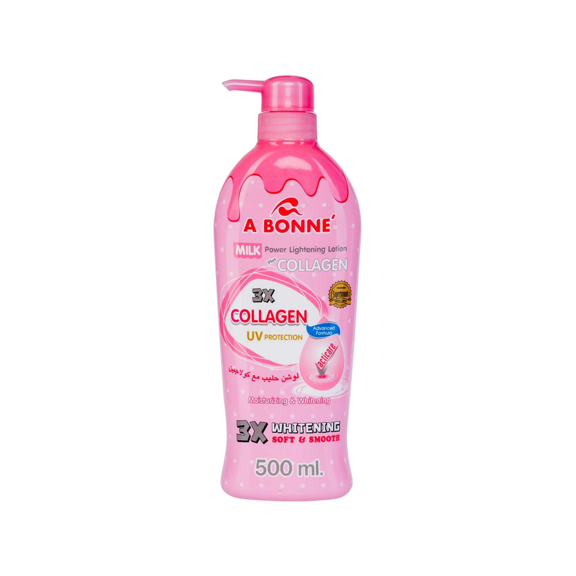 A Bonné Body Lotion collagen bottle shows a hydrating formula for soft skin