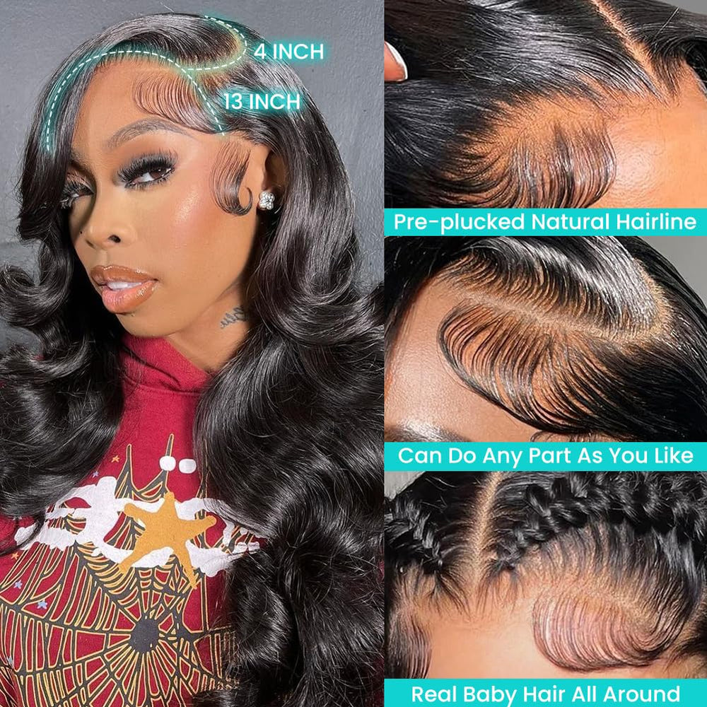 A FUTURE TONGMEI hairline closeup highlights pre-plucked edge for easy styling and a natural look.