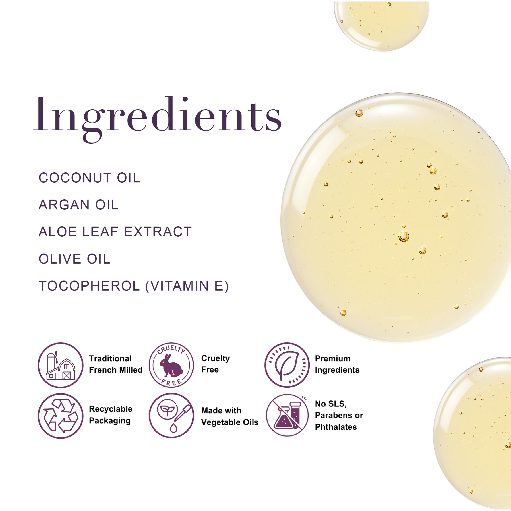 A LA MAISON plant-derived oils create a gentle, moisturizing lather for soft hands.