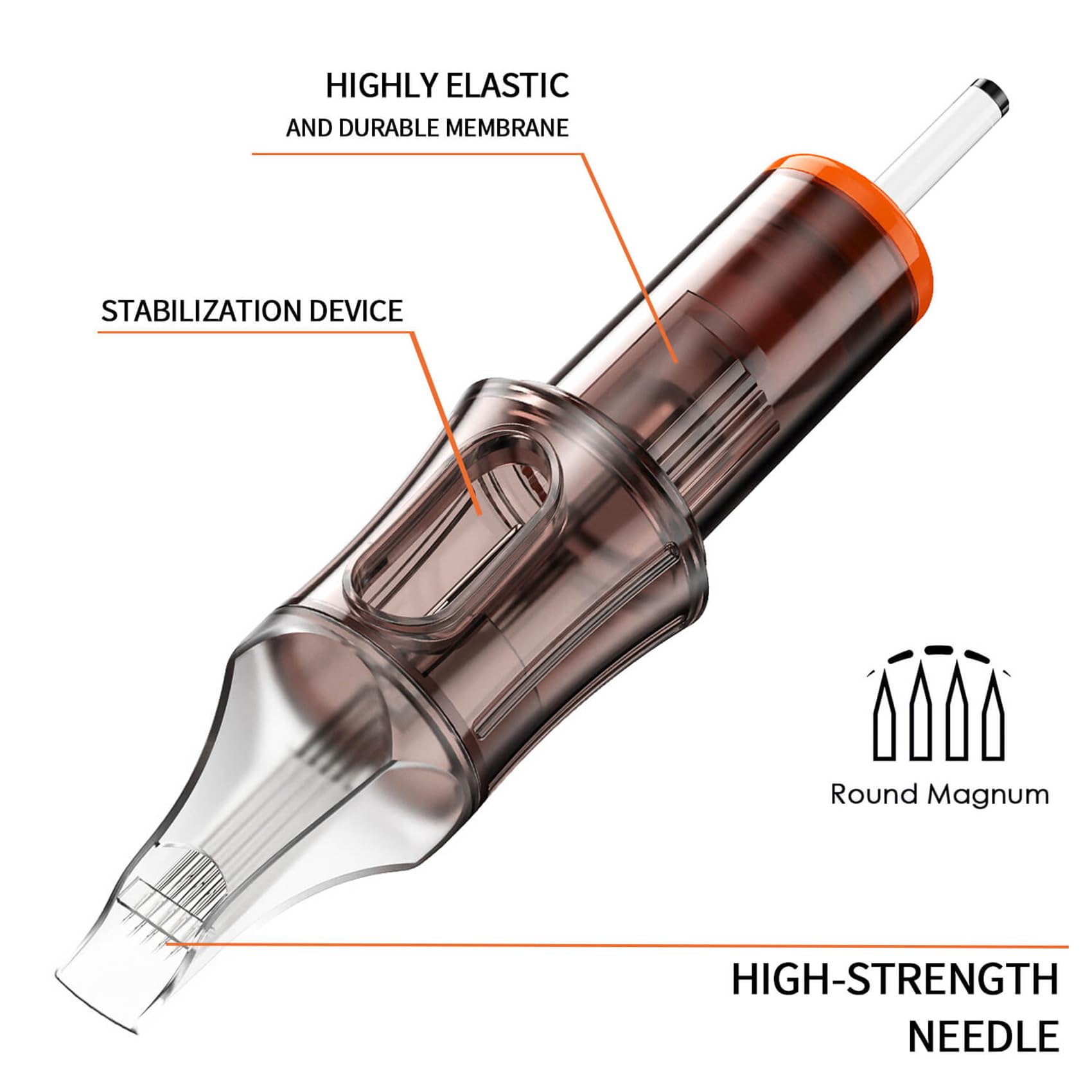 A-minusone anti-backflow stabilizer design reduces ink backflow and tip wobble during use.