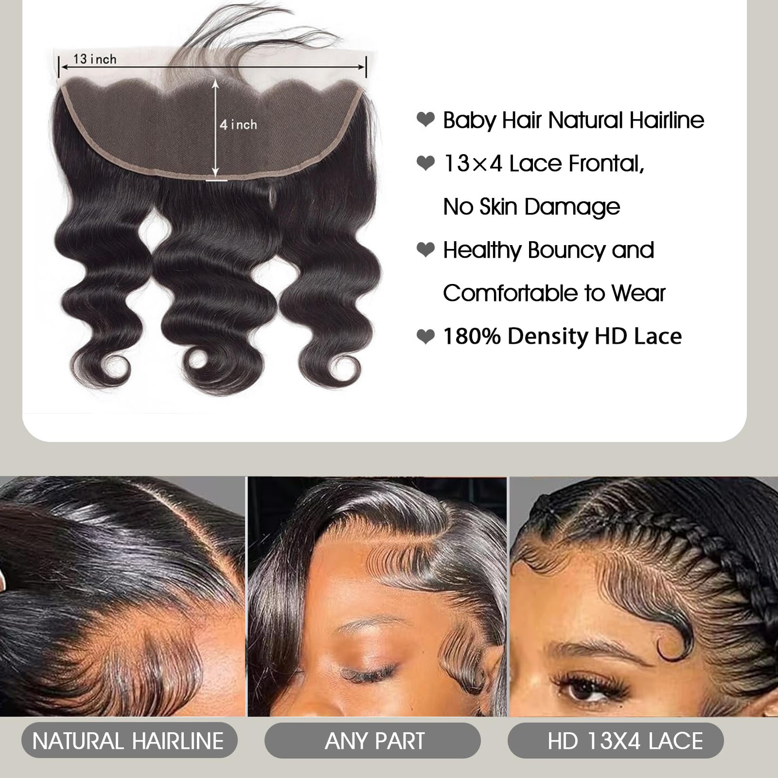 Aallinine 13x4 frontal with baby hairs creates a natural hairline illusion