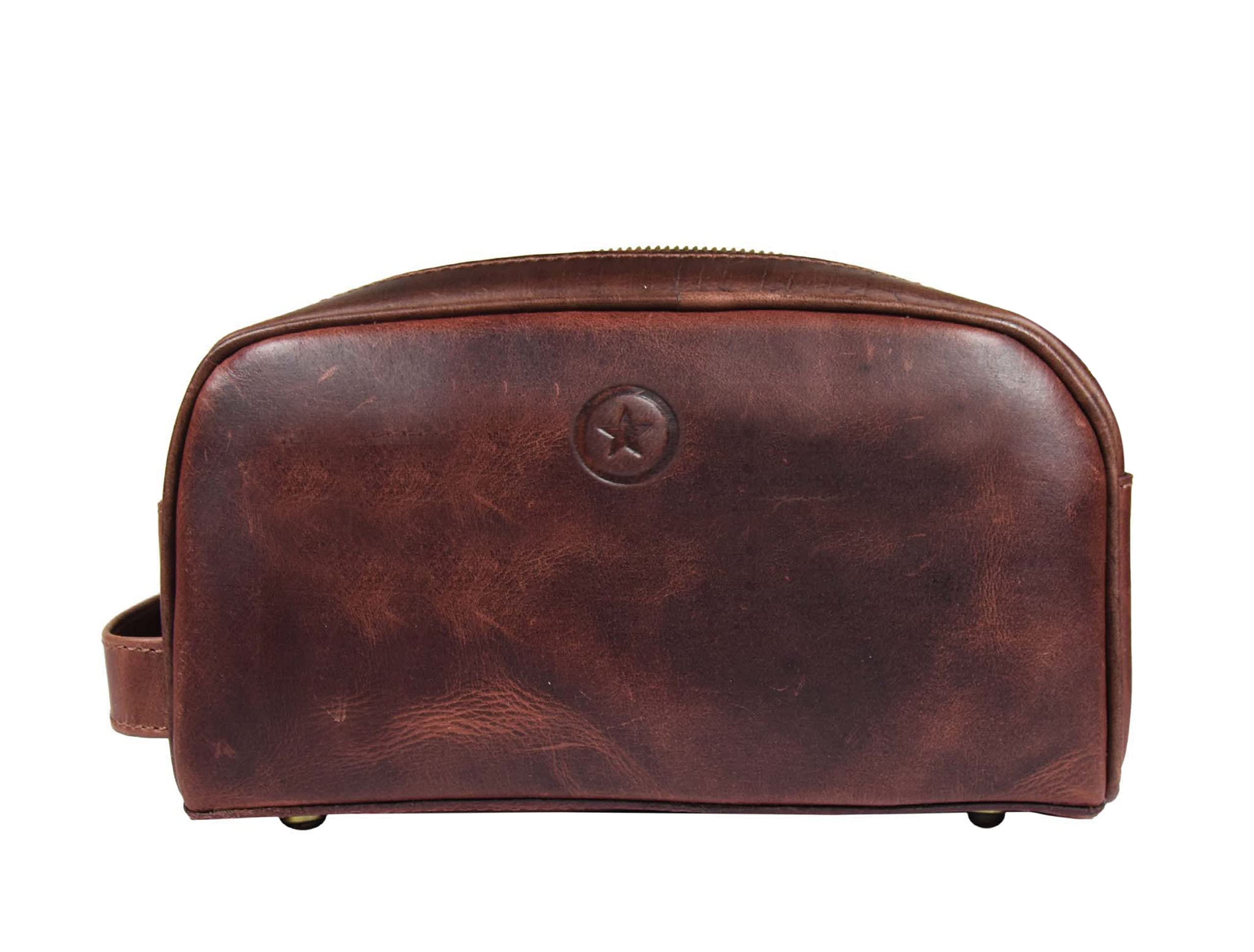 Aaron Leather Goods Vendimia Estilo genuine buffalo leather for long-lasting use.