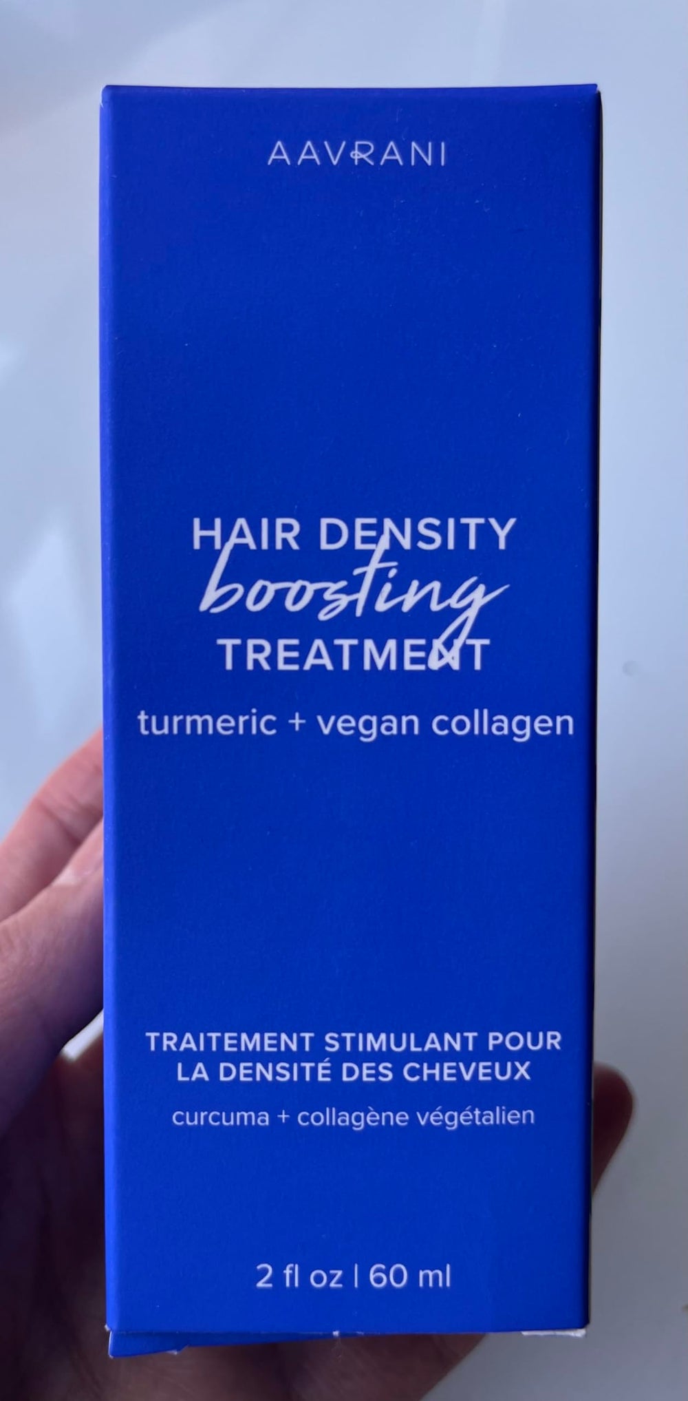 AAVRANI Hair Density ingredients-turmeric-ashwagandha highlight potent scalp-supporting components.