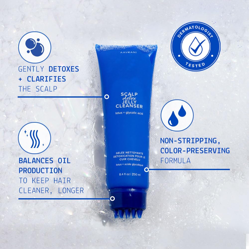 AAVRANI jelly cleanser lather ready for rinse and refresh.