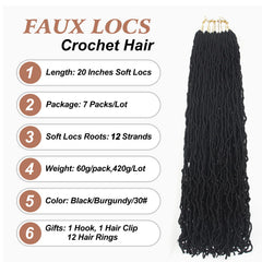 Aayubb soft locs 20inch texture highlights lightweight comfort and natural movement.