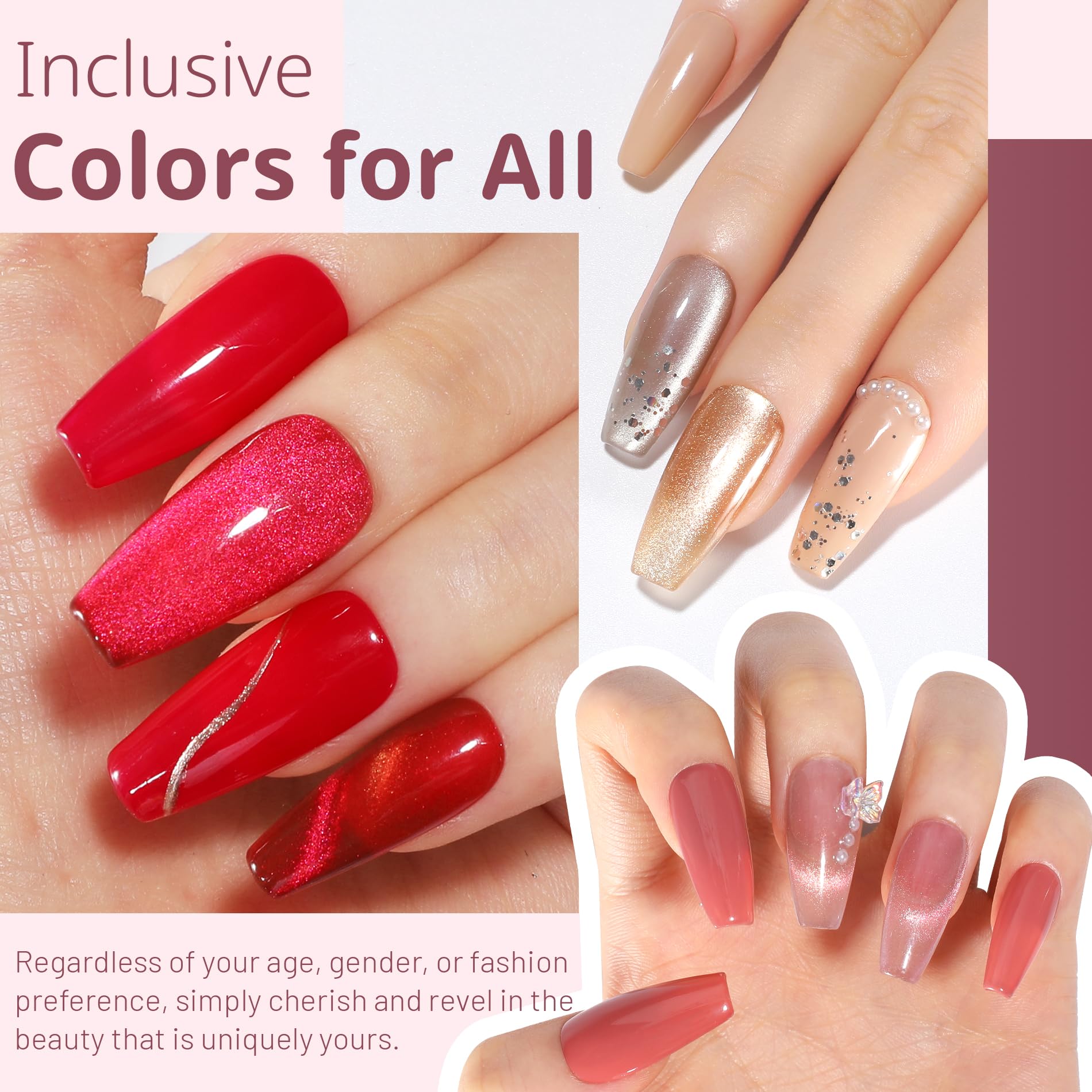 ABAC creme gel polish palette for ombre and stamping art on nails.