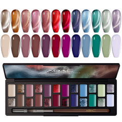 ABAC solid cat-eye palette showcasing 24 colors for bold cat-eye effects.