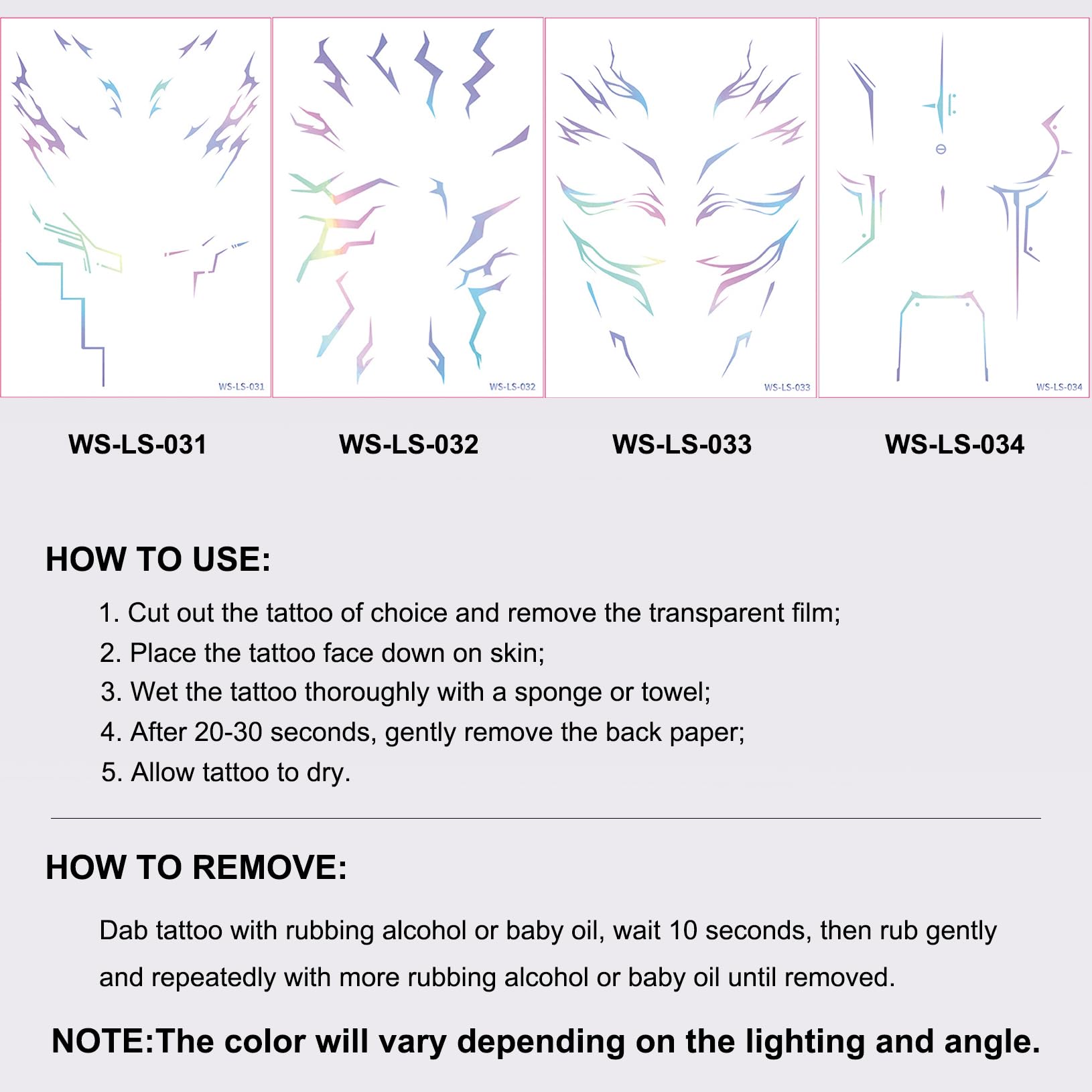 Abading Halloween cosplay featuring shimmering holographic tattoo detail