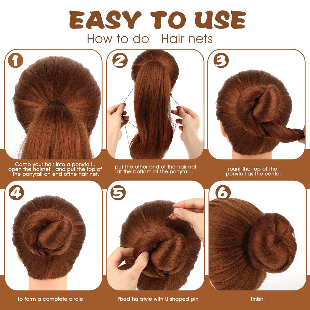 Abeillo hair net on head shows breathable, lightweight design