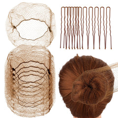 Abeillo hair net invisible-50cm-brown secures long hair for ballet
