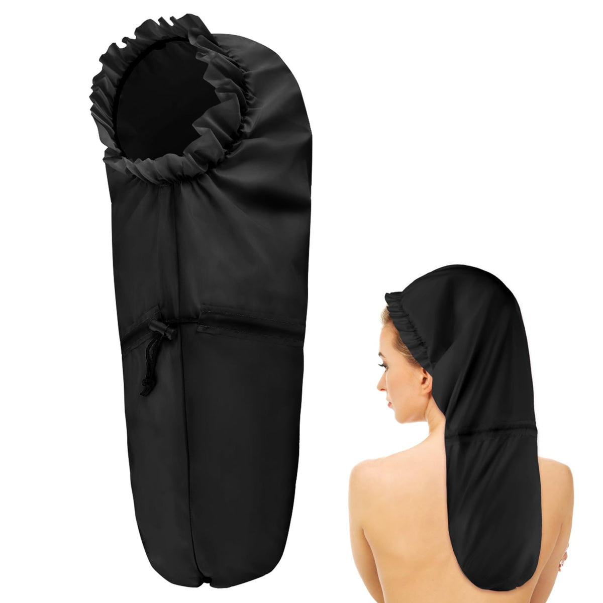 Abeillo large shower cap for braids fits long hair securely.