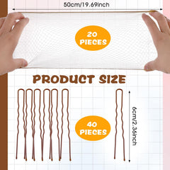Abeillo packaging closeup shows 20 nets and 40 U-shaped pins