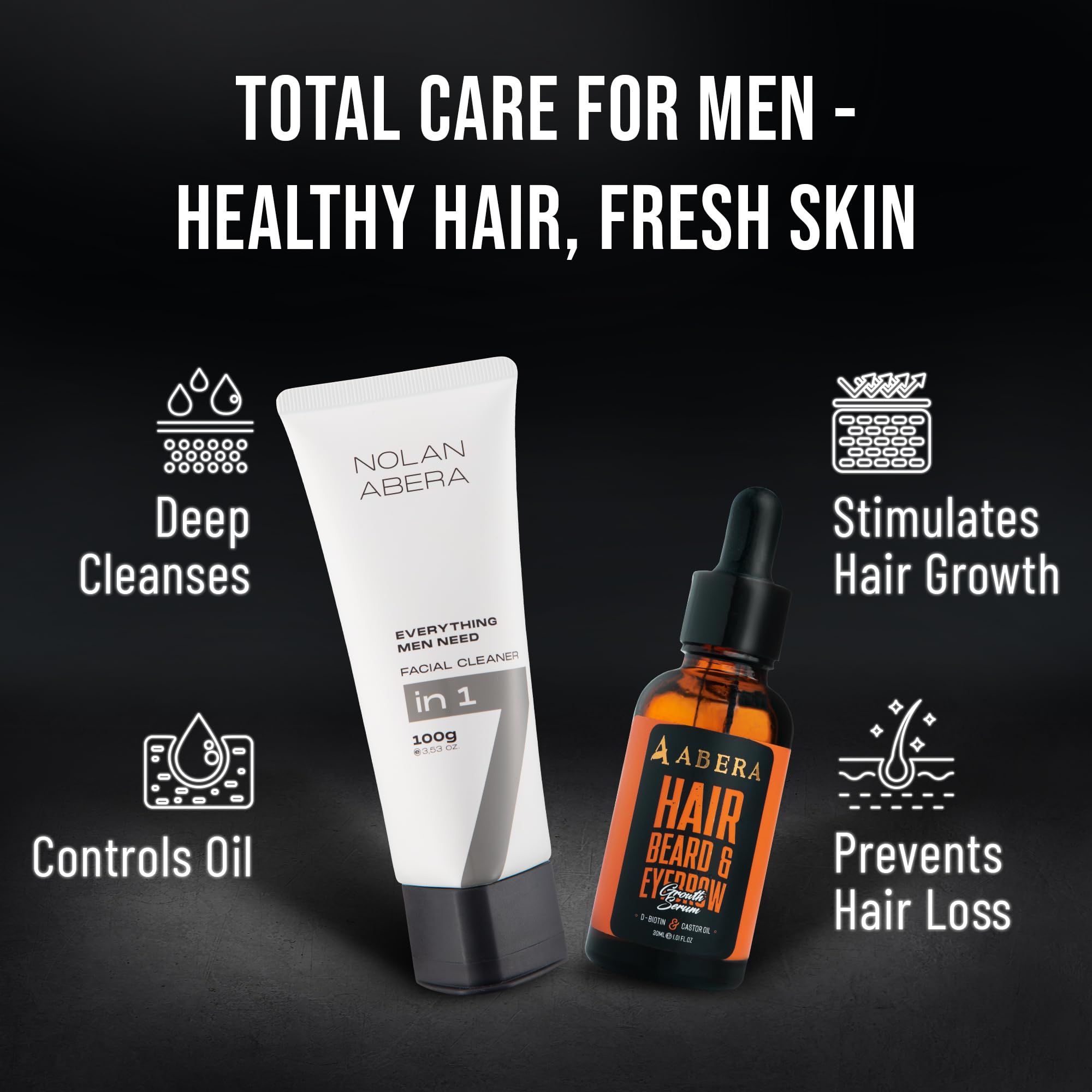ABERA Nolan Rice Bran brightening targets uneven tone and elasticity.