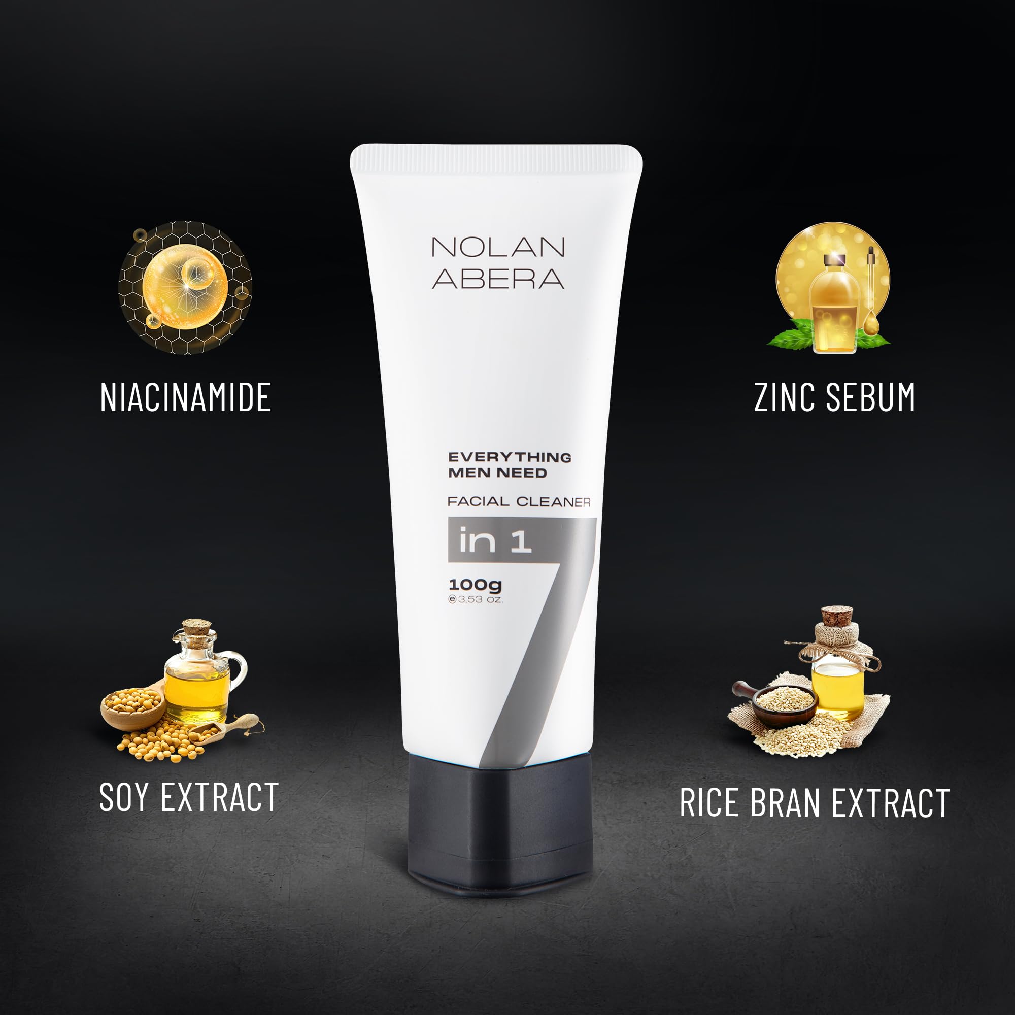 ABERA Nolan Zincsebum balance highlights oil balance and shine reduction.