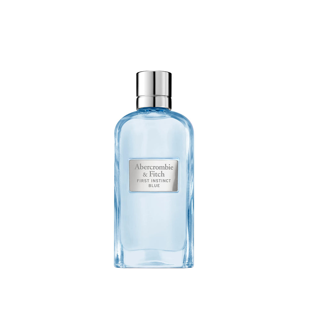 Abercrombie & Fitch First Instinct Blue bottle—floral fruity fragrance for daytime wear