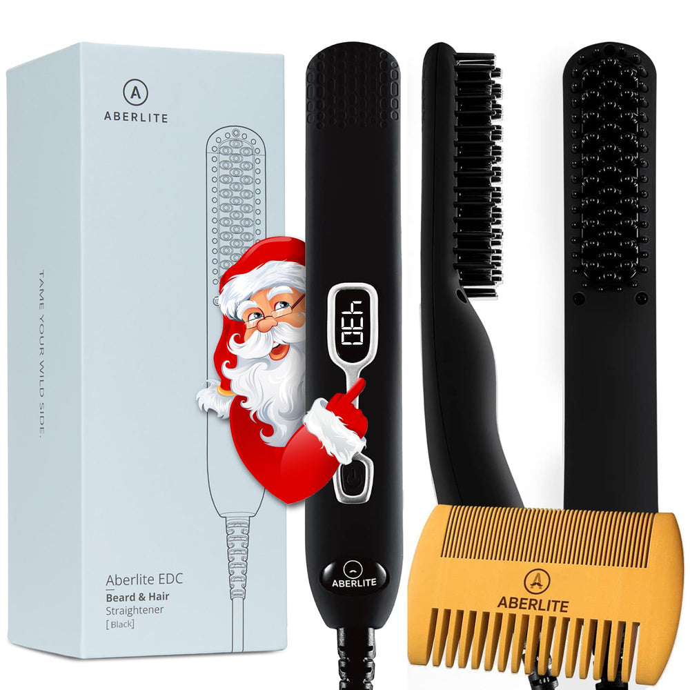 Aberlite EDC beard-straightening-tool closeup for precise grooming and neat results