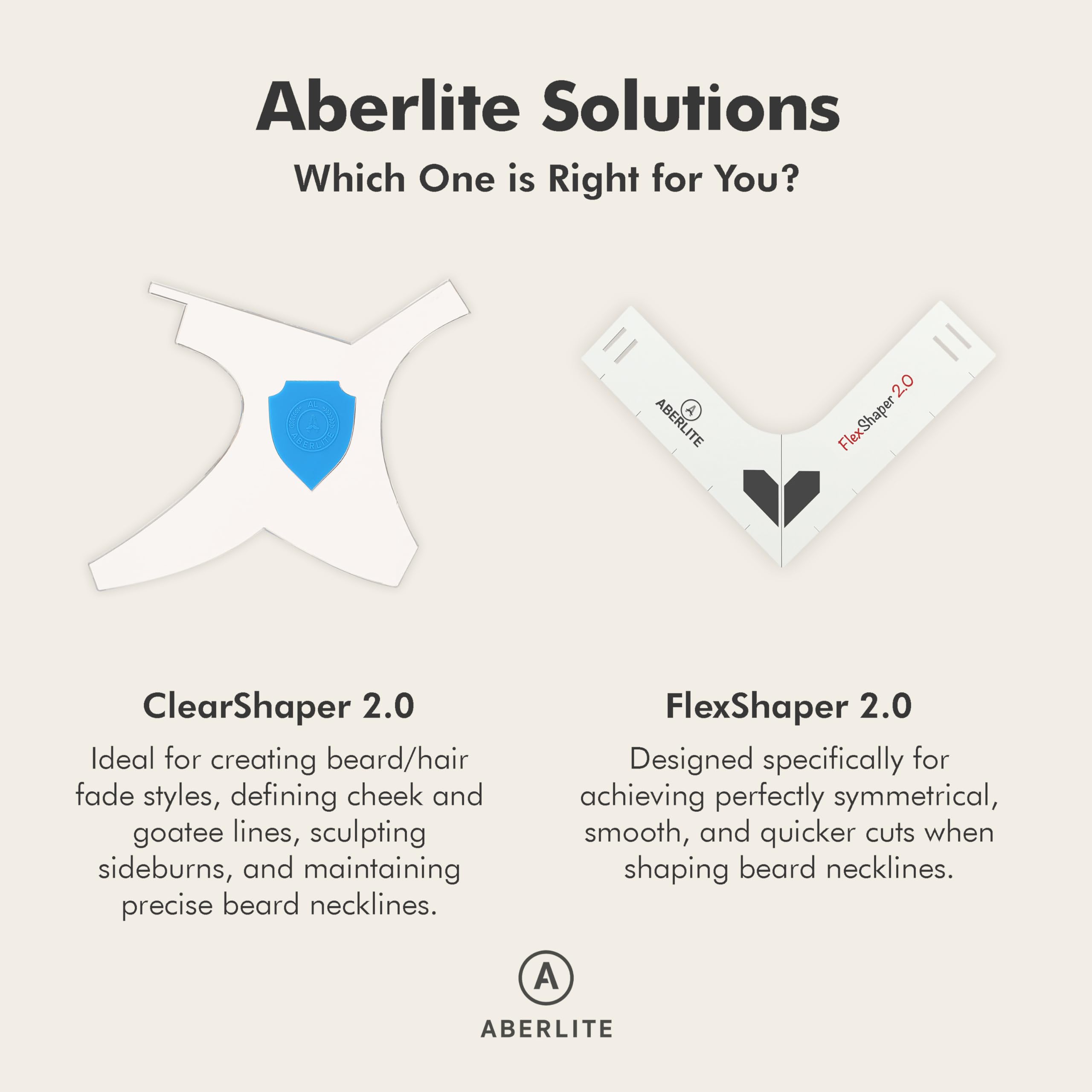 Aberlite FlexShaper 2.0 white on dresser, showcasing compact design and durability.