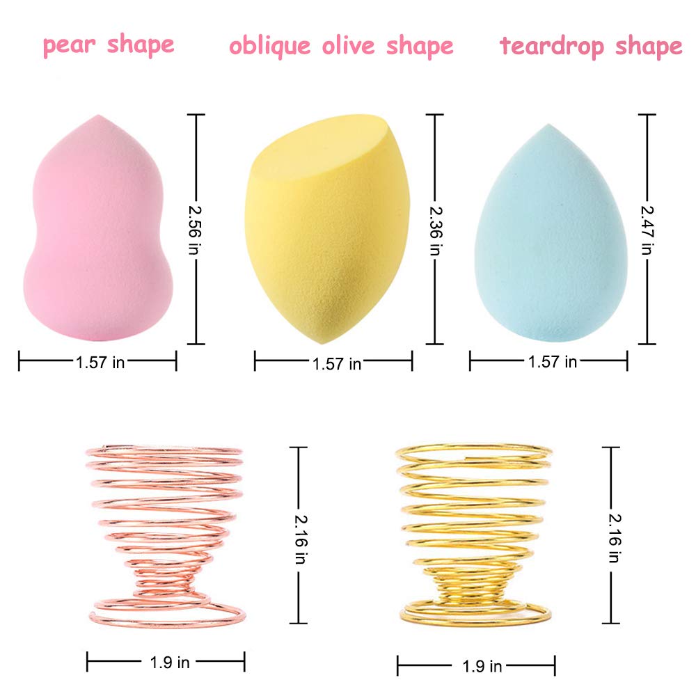 Abgream olive-shaped sponge with flat edge for even coverage.