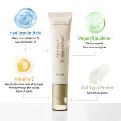 Abib Airy Clear Sunscreen Gel semi-matte finish reduces shine.