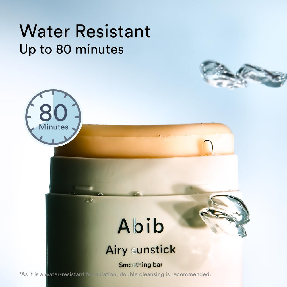 Abib Airy Sunstick SPF50+ no white cast on diverse skin tones.