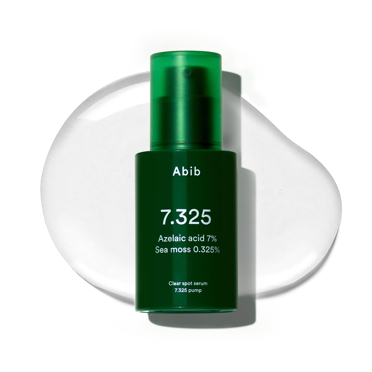 Abib Clear Spot Serum bottle featuring Seamoss Extract for soothing blemishes
