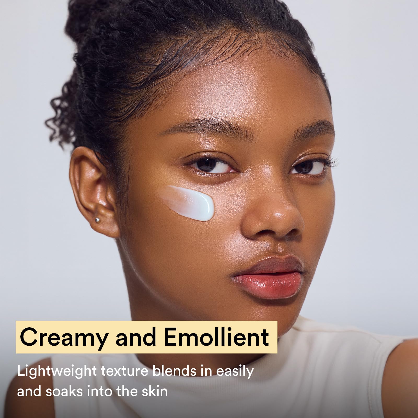 Abib Collagen Eye Creme Jericho Rose under-eye application demonstrates smoothing effect.