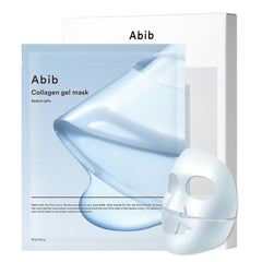 Abib collagen gel mask Sedum Jelly four-sheet pack delivers deep hydration and cooling comfort.
