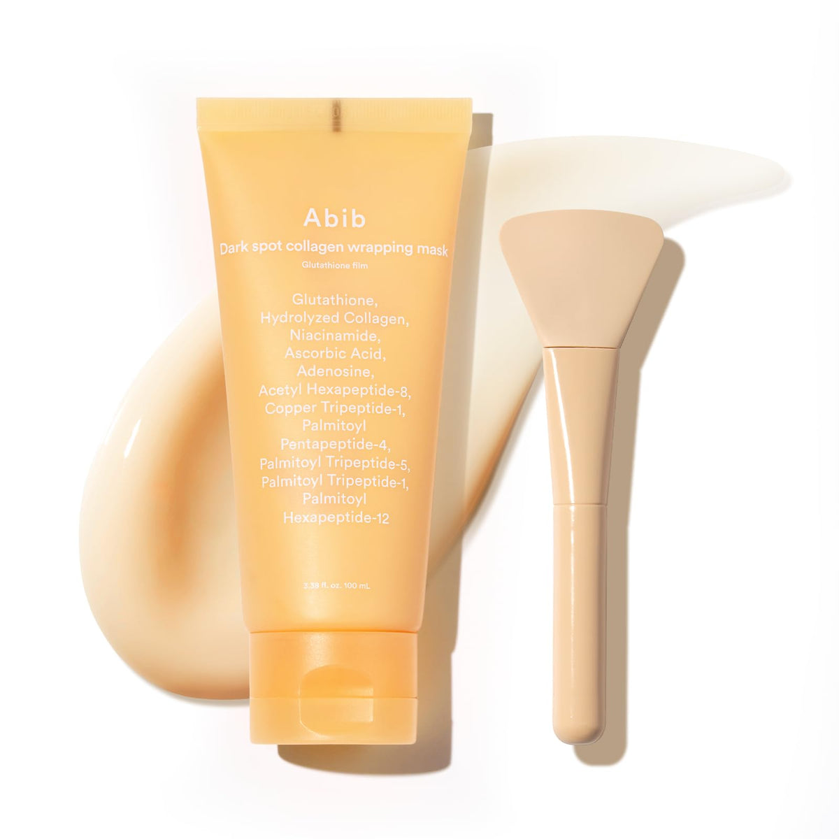 Abib dark spot wrapping mask packaging highlights dual masks for uneven skin tone