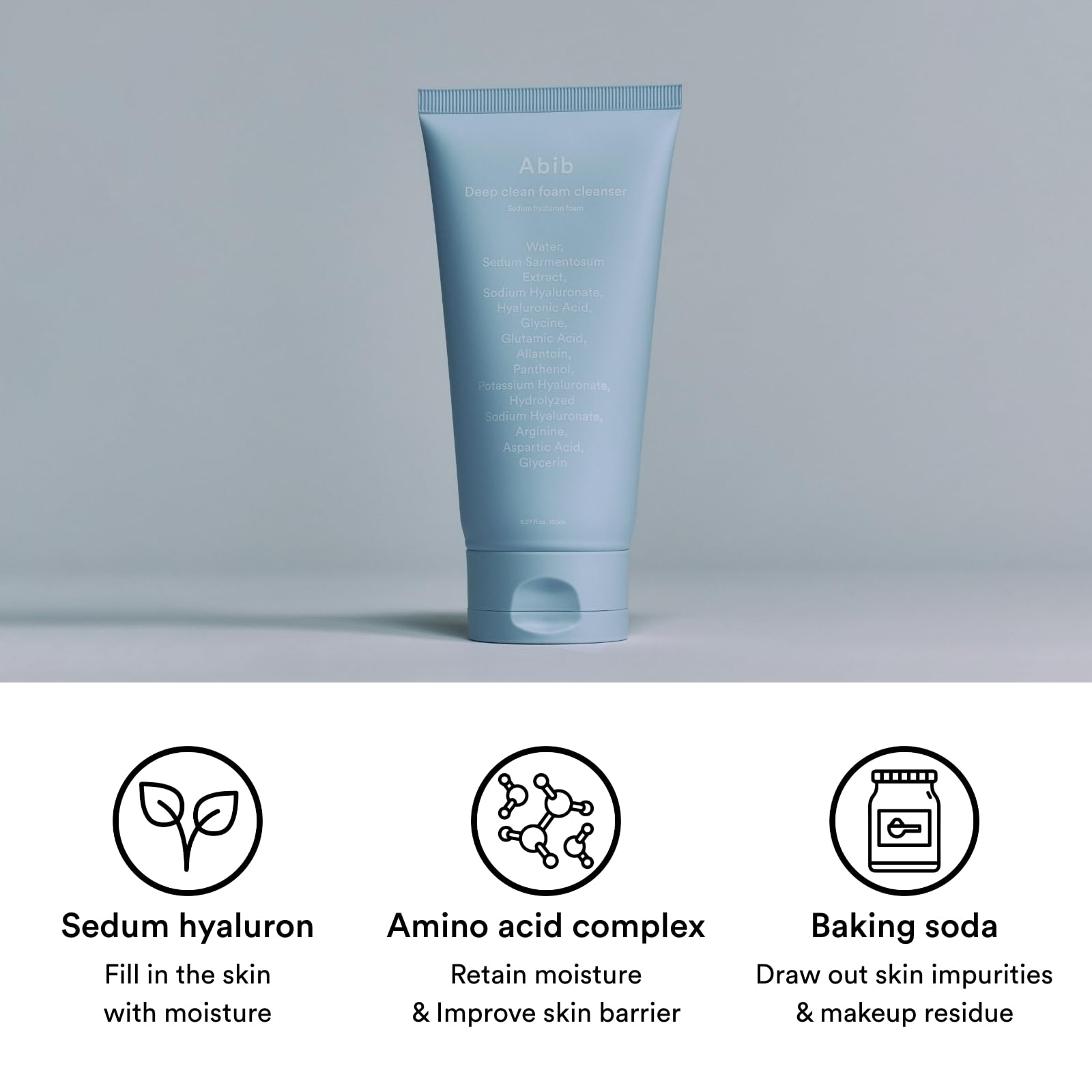 Abib Deep Clean Foam Cleanser foamy lather close-up