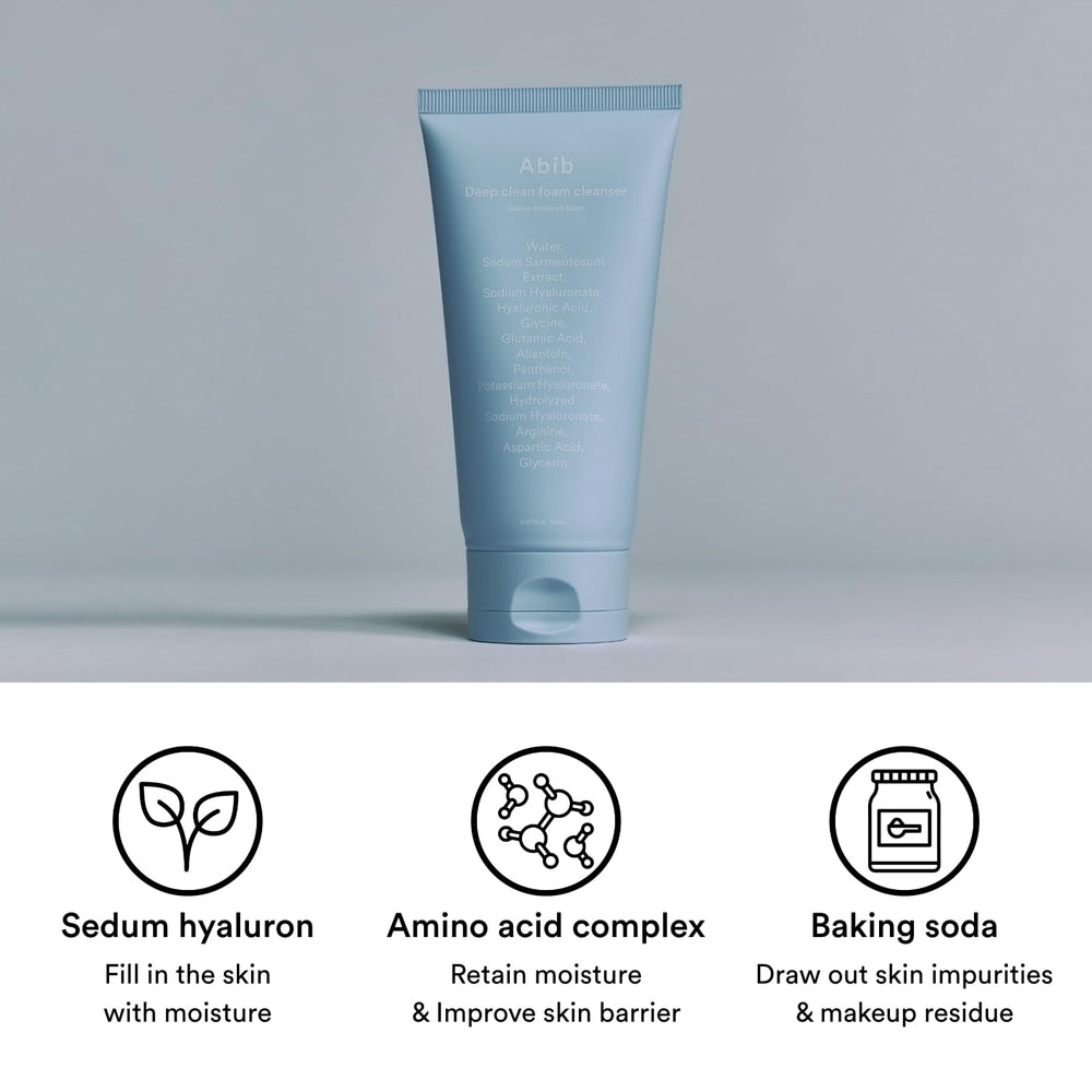 Abib Deep Clean Foam Cleanser foamy lather close-up