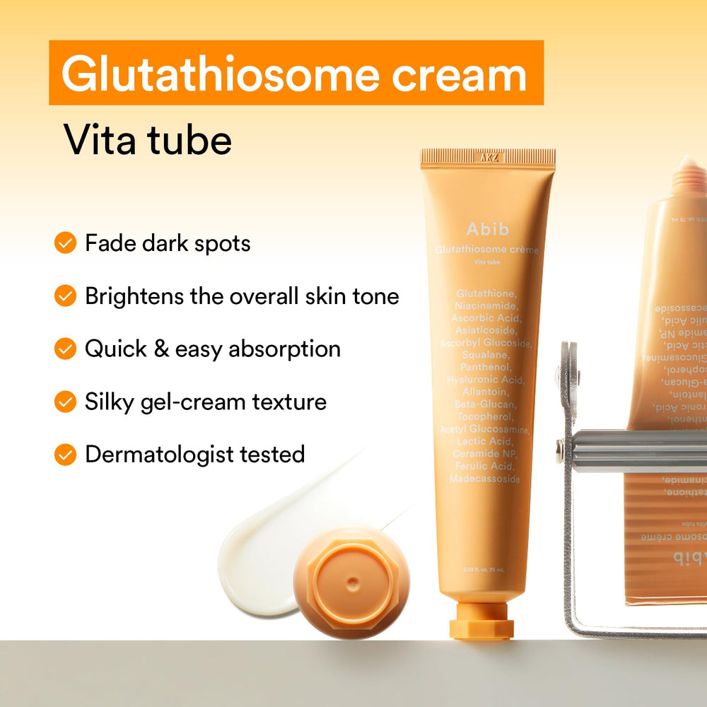 Abib Glutathiosome Cream application demonstrates smooth spread and quick absorption