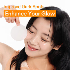 Abib Glutathiosome Dark Spot Pad texture closeup shows dual-texture exfoliation.