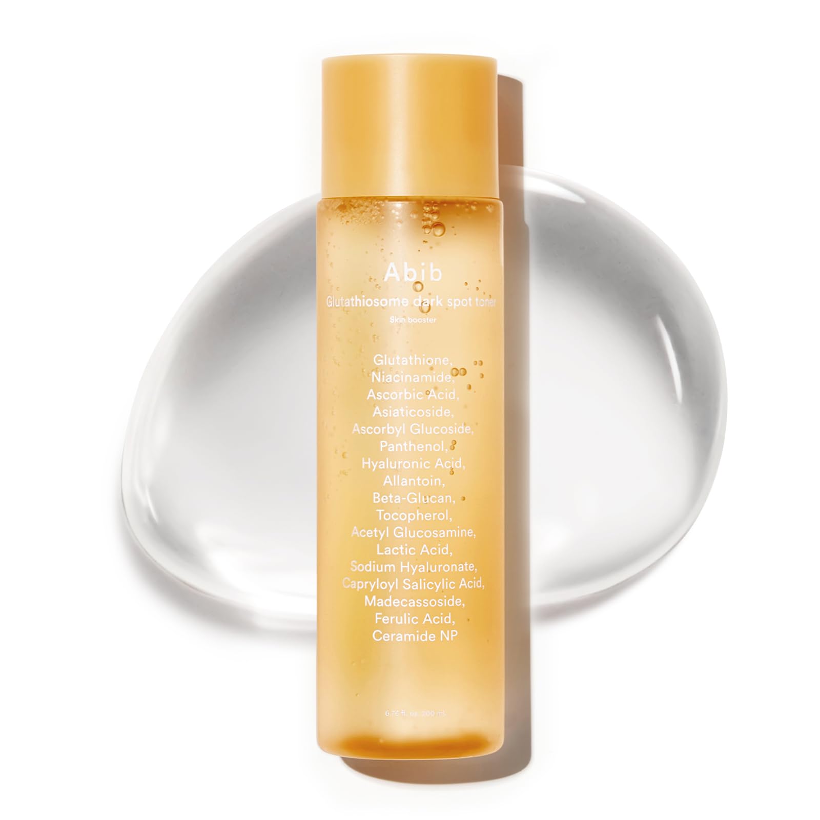 Abib Glutathiosome Dark Spot Toner bottle hero highlights a radiant complexion