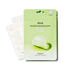 Abib Heartleaf Calming Spot Patch packaging shows discreet blemish care.