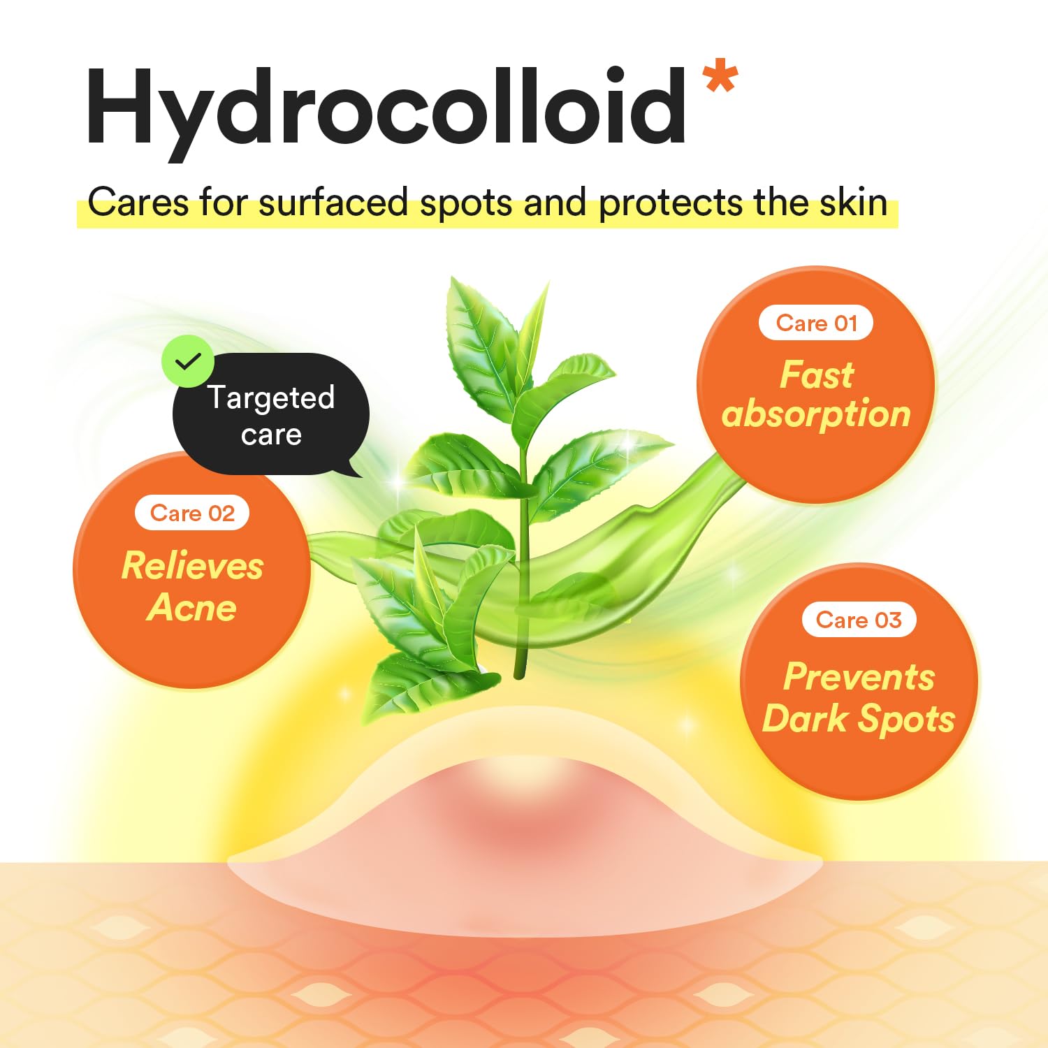 Abib Heartleaf Calming Spot Patch demonstrates waterproof adhesion.