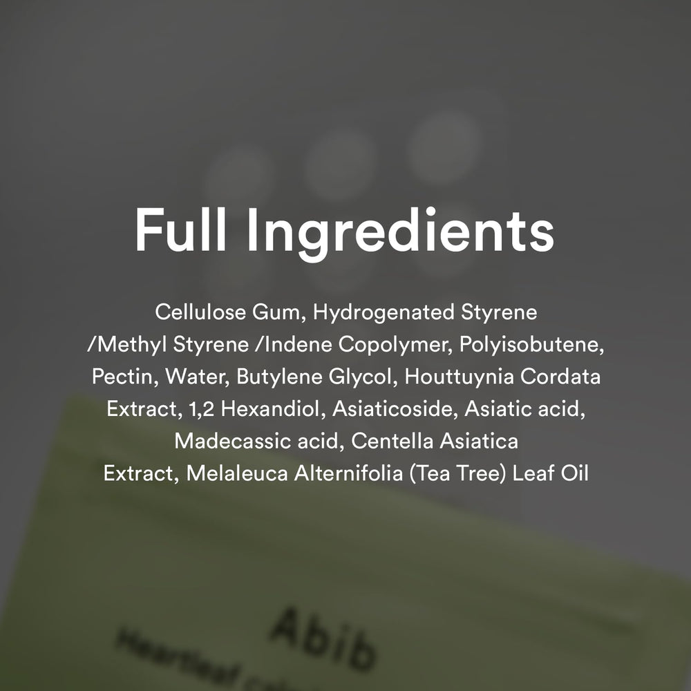 Abib Heartleaf Spot Patch applied on face, discreet throughout the day.