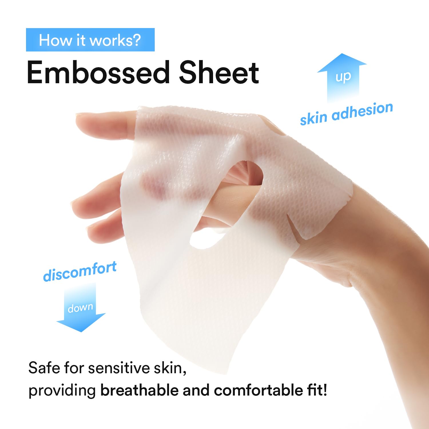 Abib hydrogel sheets provide gentle nutrient delivery with minimal irritation.
