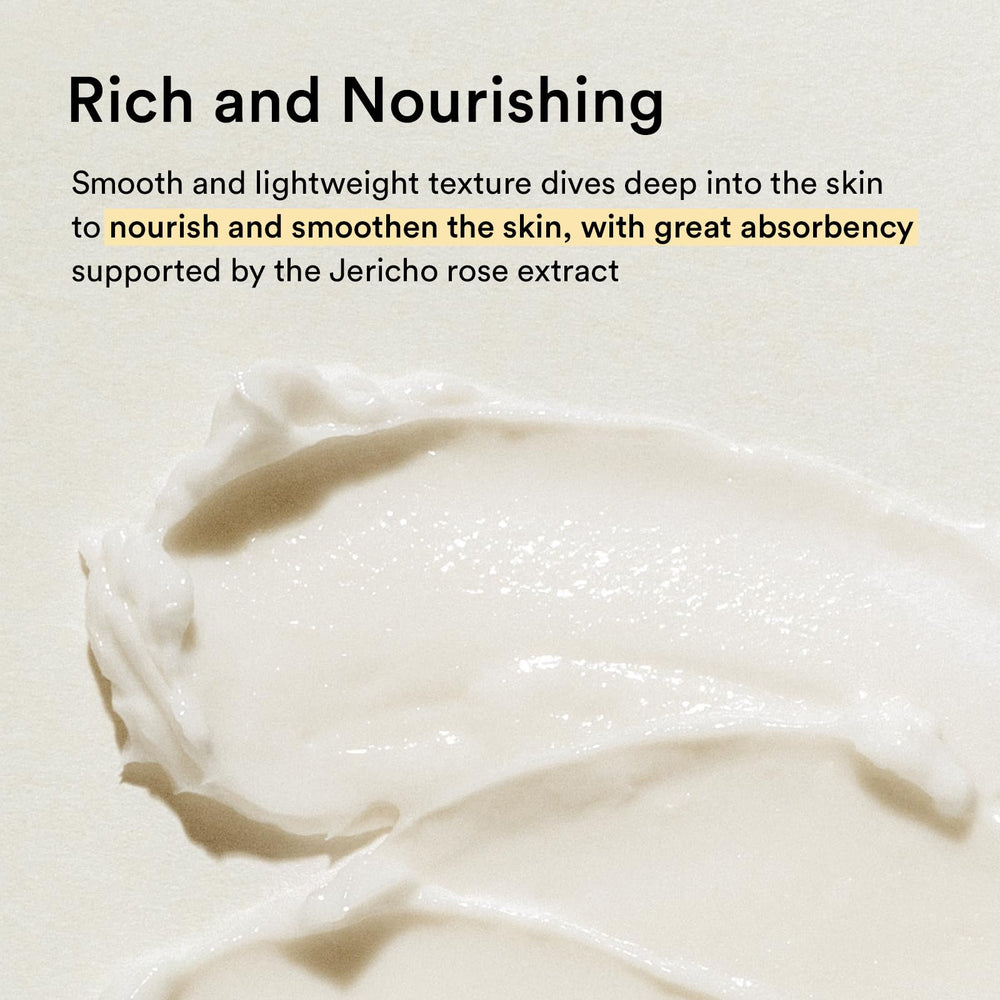 Abib Jericho Rose Cream application on hand showing easy, even spread
