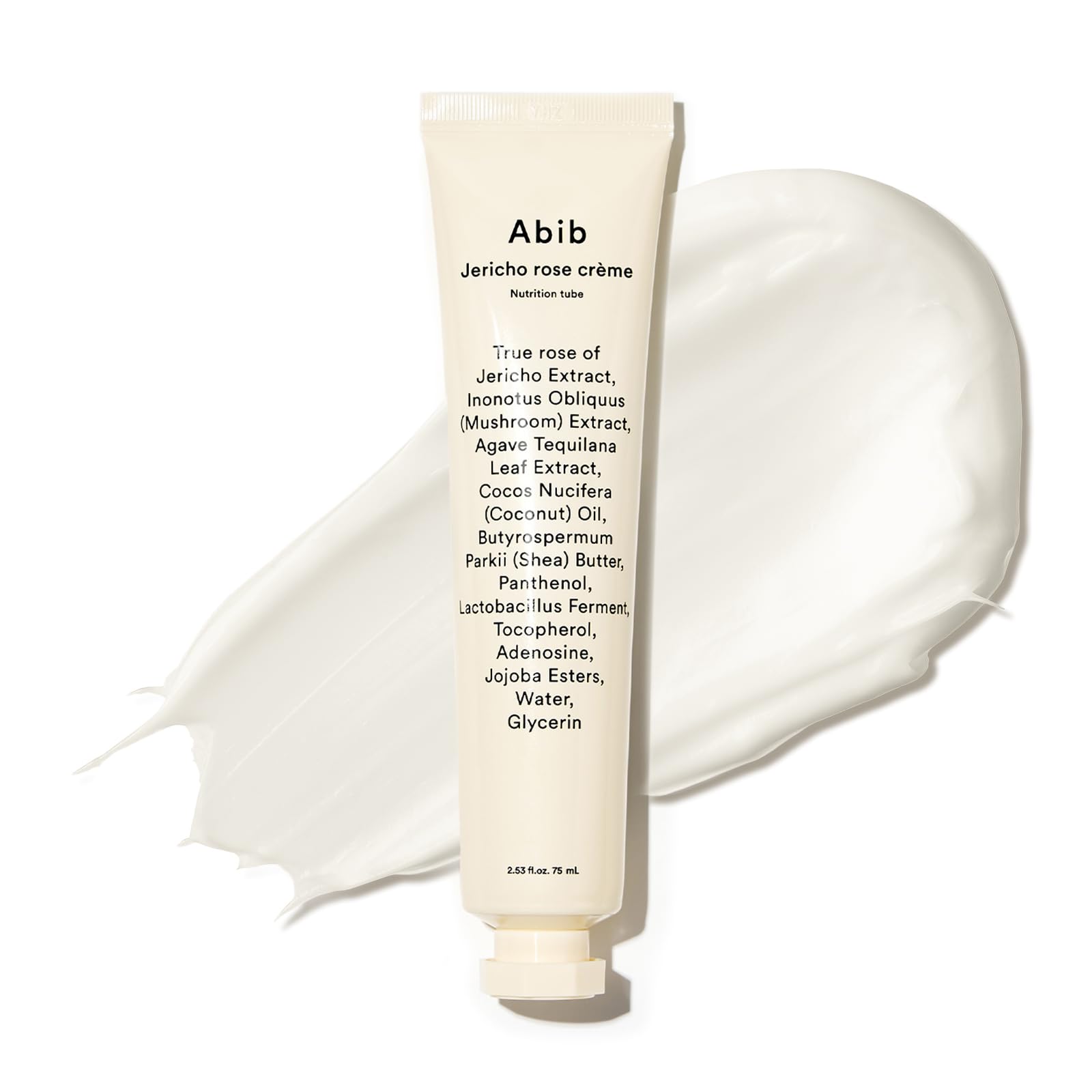 Abib Jericho Rose Cream 75ml packaging close-up for premium hydration in daily skincare