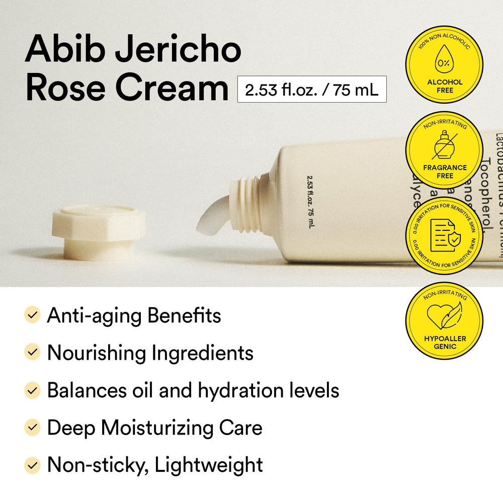 Abib Jericho Rose Cream swirl demonstrates creamy texture ideal for quick absorption