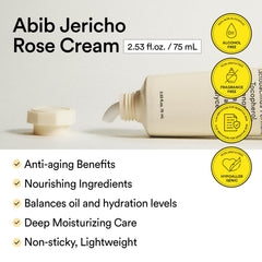 Abib Jericho Rose Cream swirl demonstrates creamy texture ideal for quick absorption