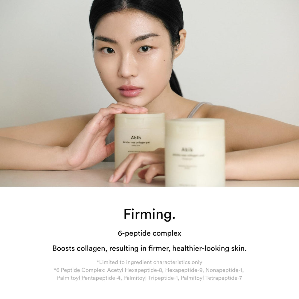 Abib Jericho Rose Collagen Pad ingredients spotlight niacinamide and peptides.