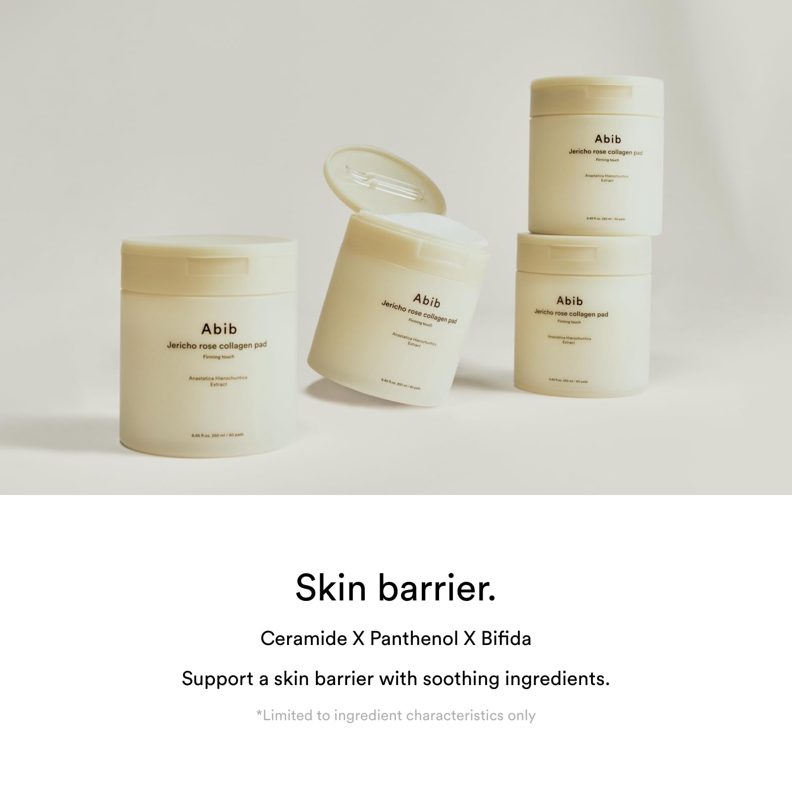 Abib Jericho Rose Collagen Pad post-use texture appears smoother.